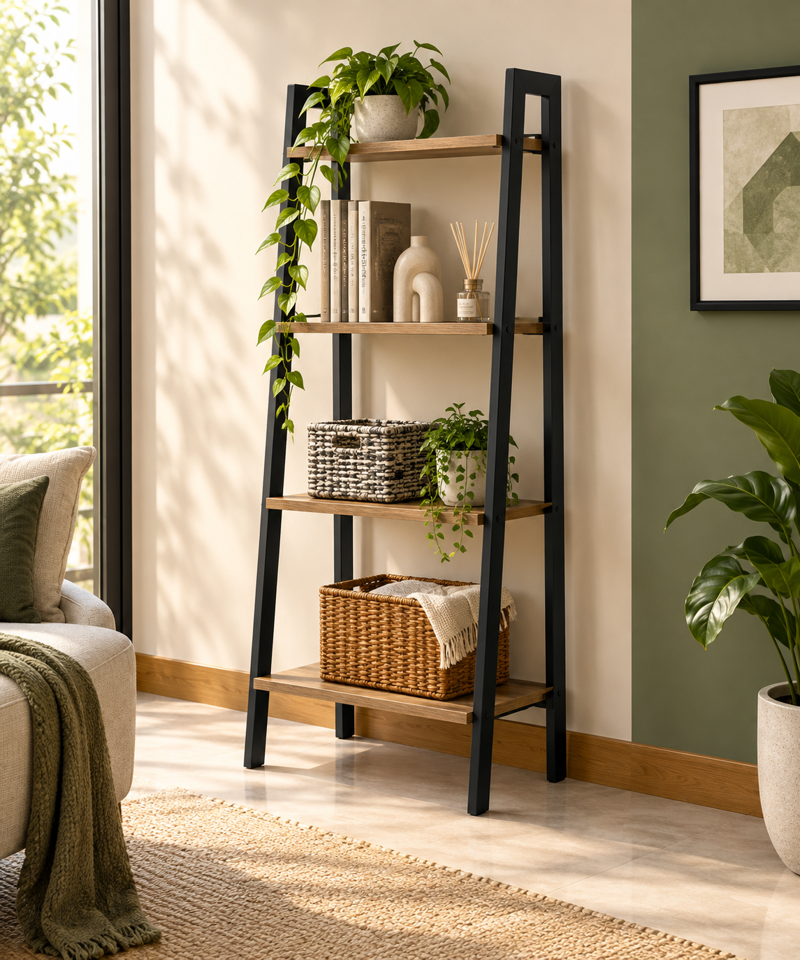 Bookrack – Four-Tier Storage with a Clean, Open Design