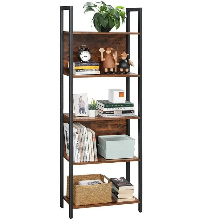 Bookrack – Rustic 5-Tier Storage for Modern Homes