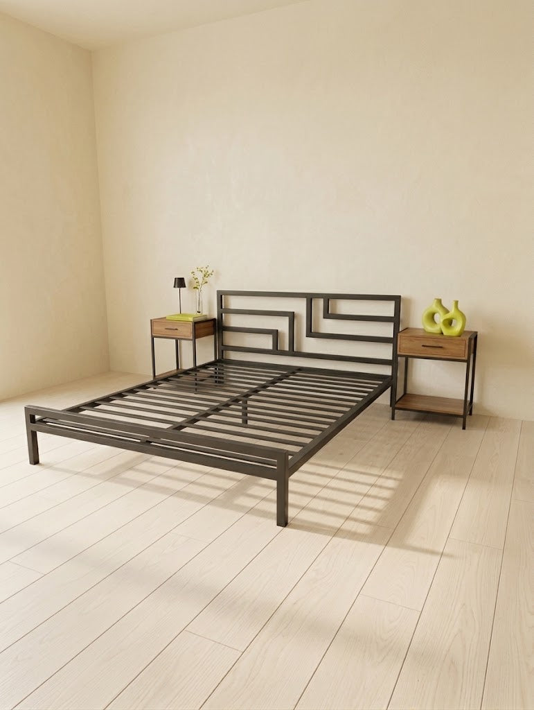 Metal Bed – Geometric Style for a Modern Bedroom