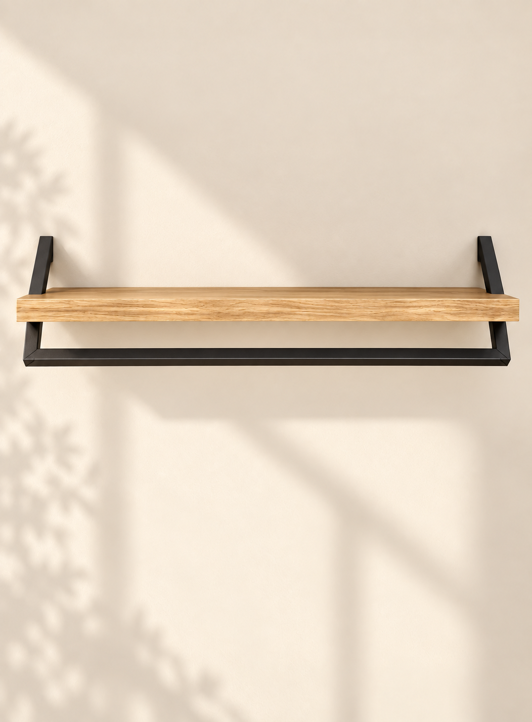 Wall Hanging Shelf with Towel Rail