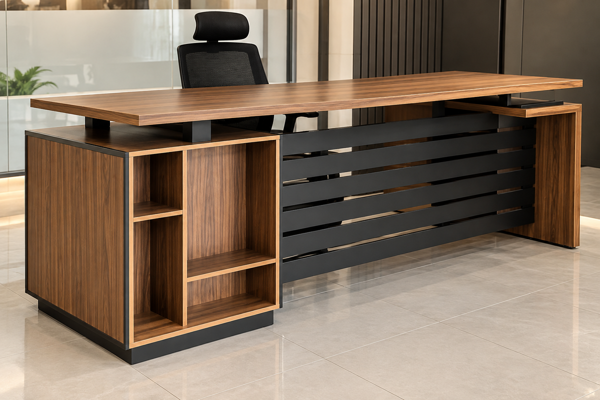 Workstation – Executive Desk with Open Storage (P12) image 2
