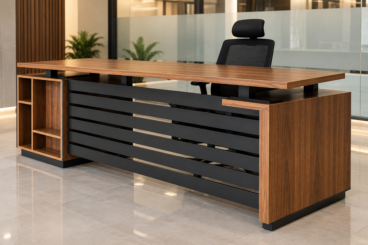 Workstation – Executive Desk with Open Storage (P12) image 3