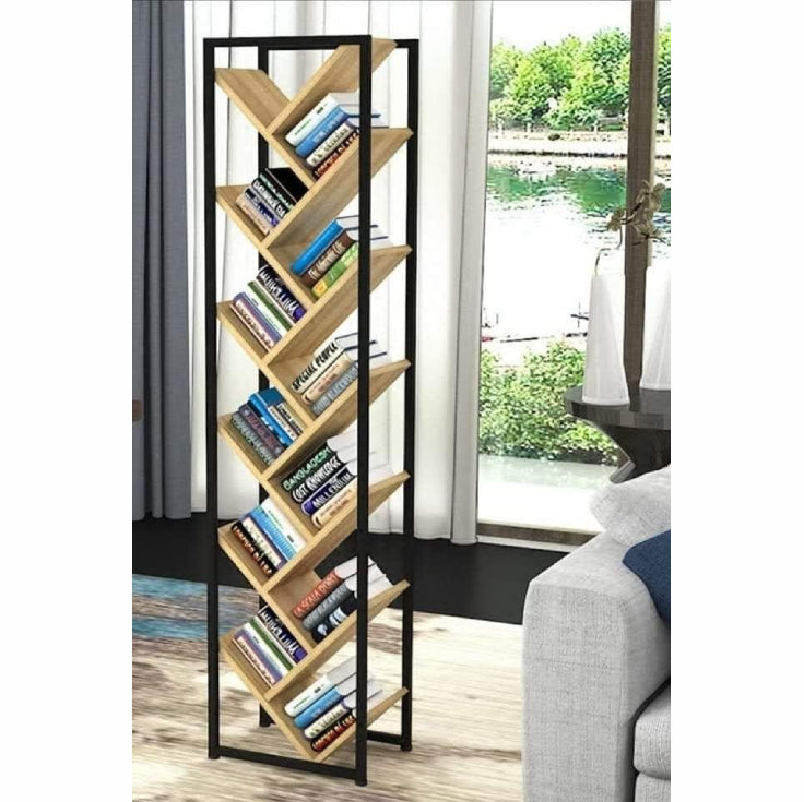Loha Reck Sufi - Minimal Steel Book Rack – Loha Creation