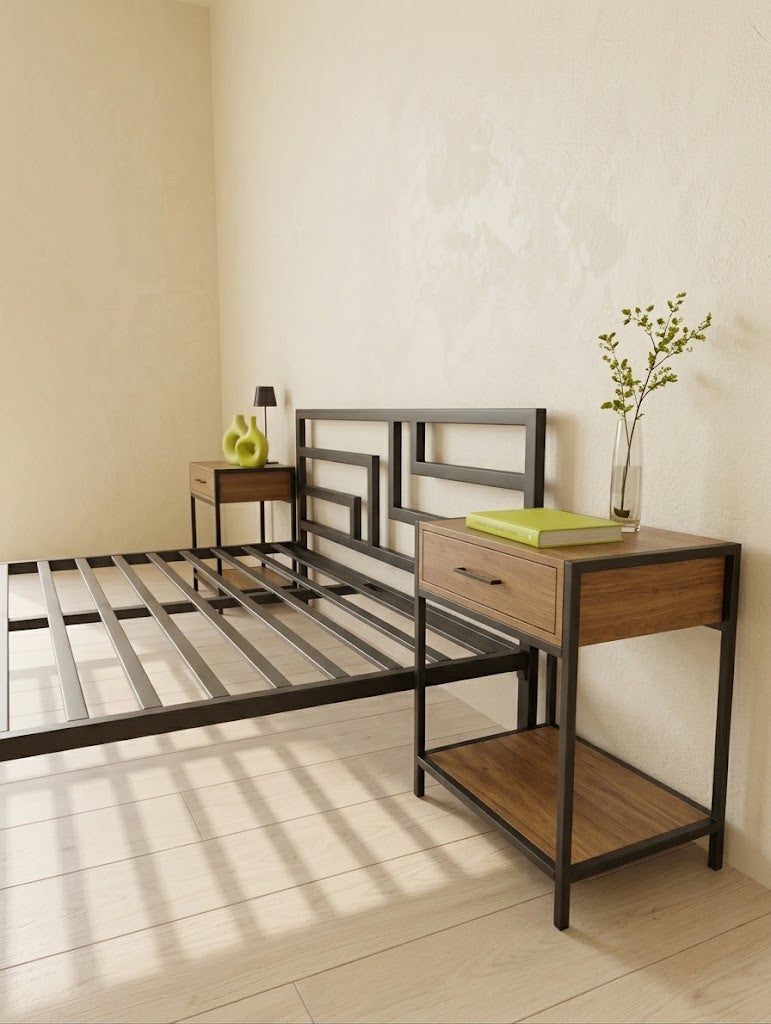 Metal Bed – Geometric Style for a Modern Bedroom