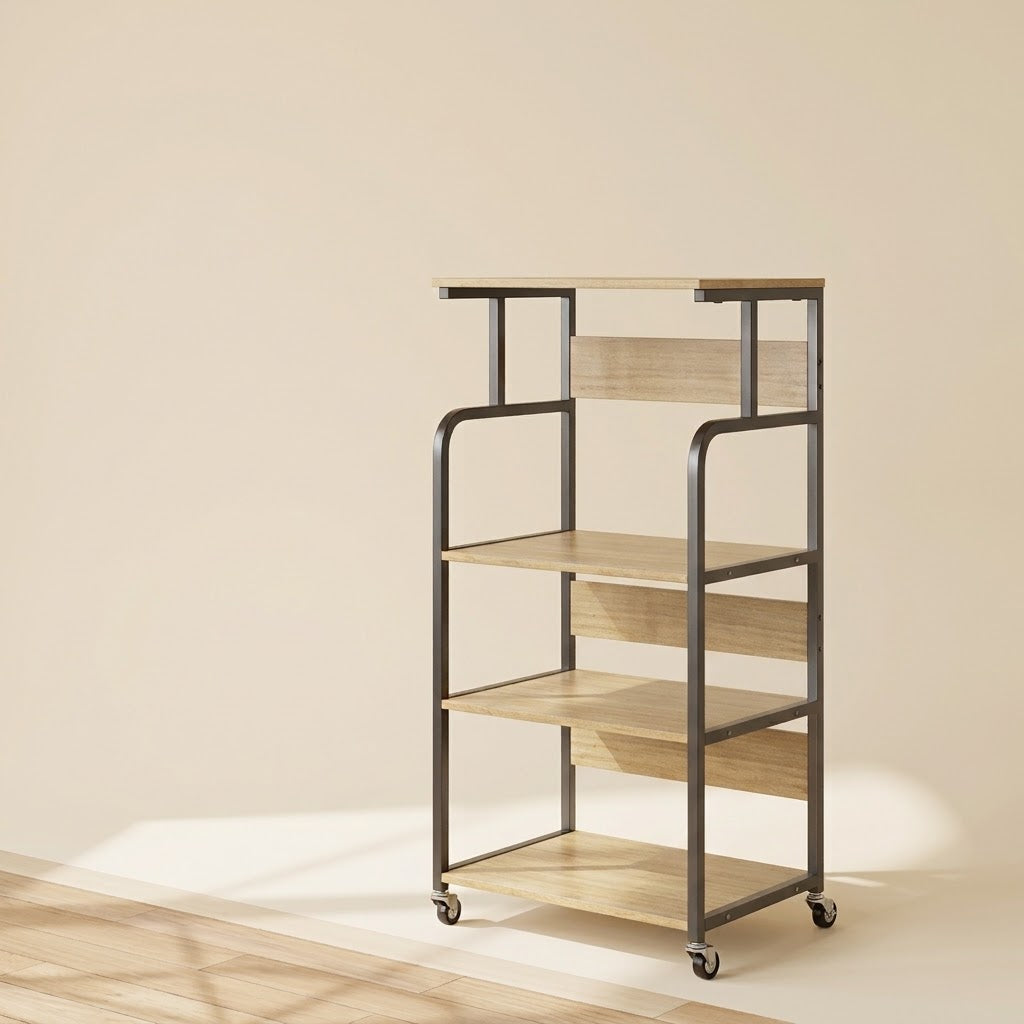 Kitchen Rack – Four-Tier Storage with Curved Frame Details - image 2