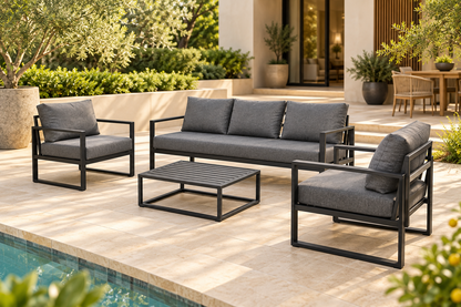 Sofa Set – Relaxed Seating with a Modern Metal Frame